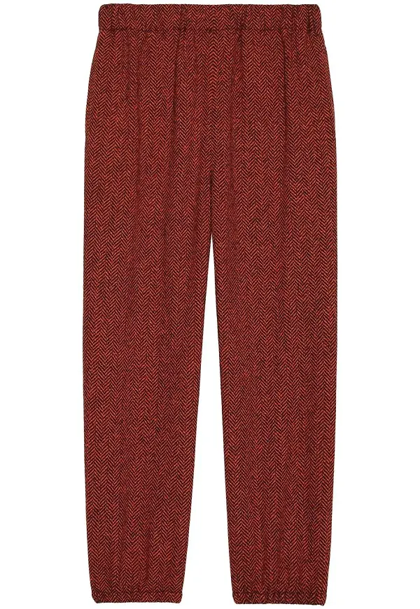 Gucci chevronstickade byxor - Röd