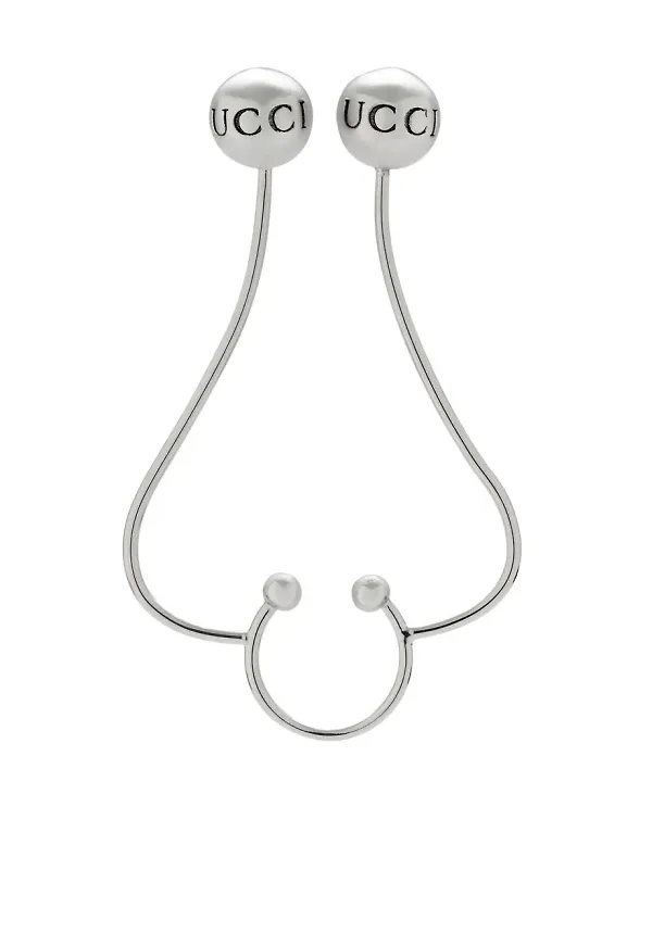 Gucci clip on-näsring - Silverfärgad