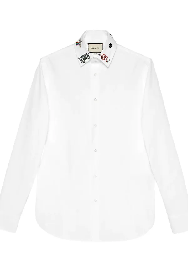 Gucci Cotton shirt with symbols - Vit