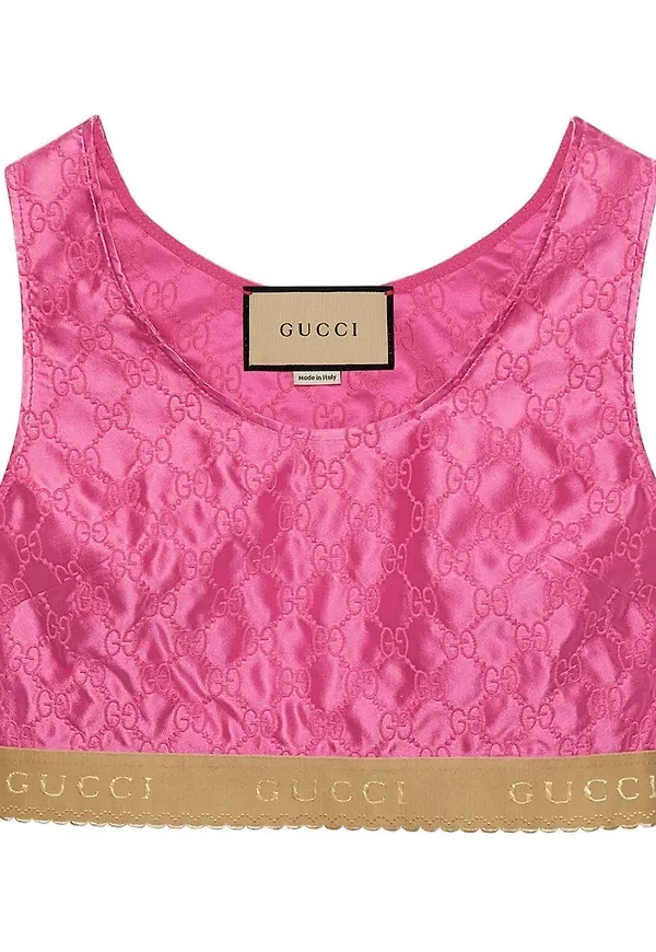 Gucci croptop med monogram - Rosa