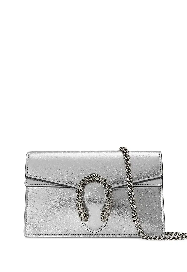 Gucci Dionysus liten axelväska - Silverfärgad