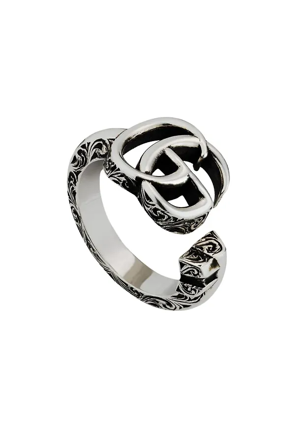Gucci Double G nyckelring - Silverfärgad