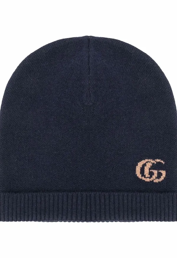 Gucci Double G stickad mössa - Blå