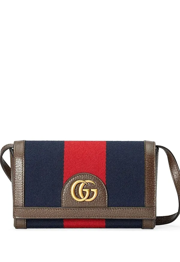 Gucci Double G Web midjeväska - Blå
