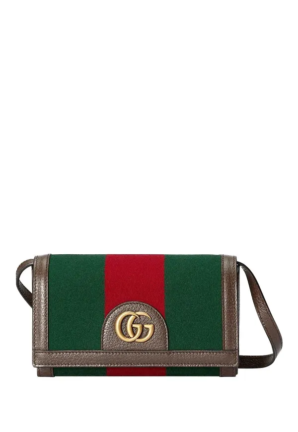Gucci Double G Web midjeväska - Grön