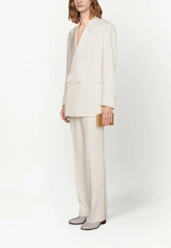 Gucci dubbelknäppt aftonjacka - 9521 White