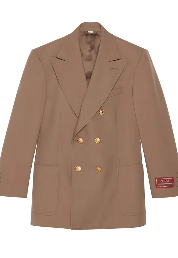 Gucci dubbelknäppt jacka - Brun