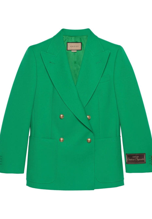 Gucci dubbelknäppt kavaj - Grön