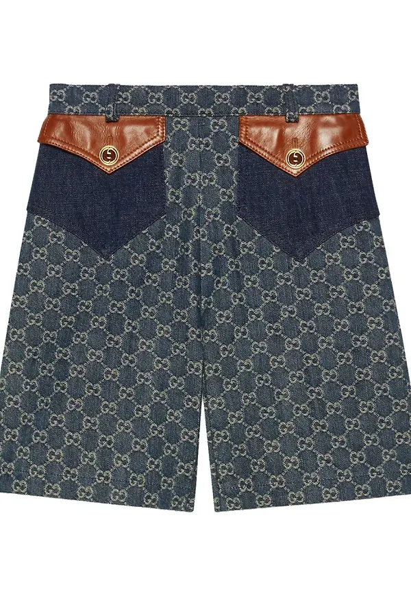 Gucci Eco tvättade jeansshorts - Blå