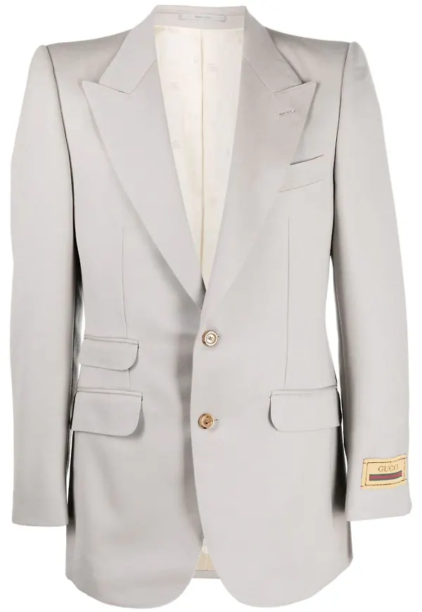 Gucci enkelknäppt blazer - Grå