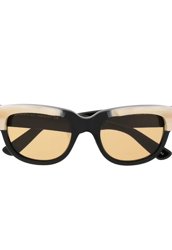 Gucci Eyewear cat eye-solglasögon - Svart