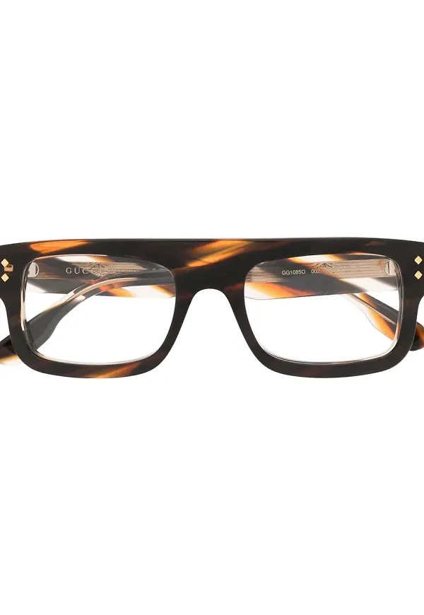 Gucci Eyewear fyrkantiga glasögon - Brun