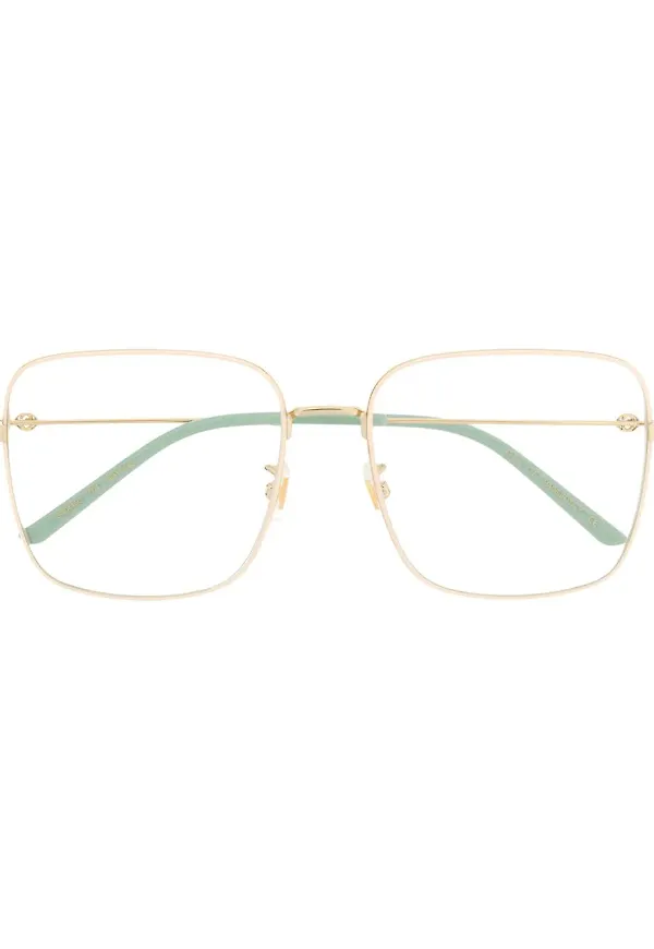 Gucci Eyewear fyrkantiga glasögon - Guldfärgad