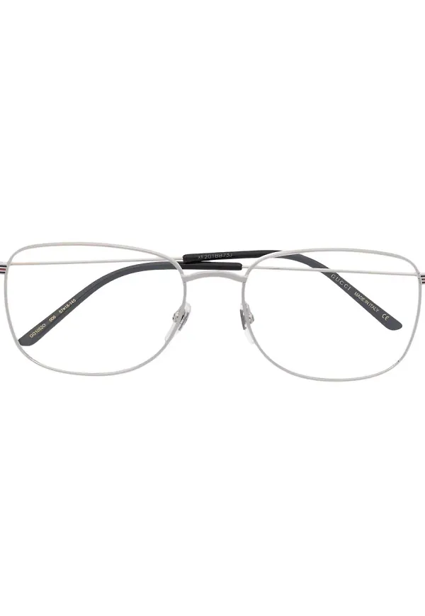 Gucci Eyewear fyrkantiga glasögon - Silverfärgad