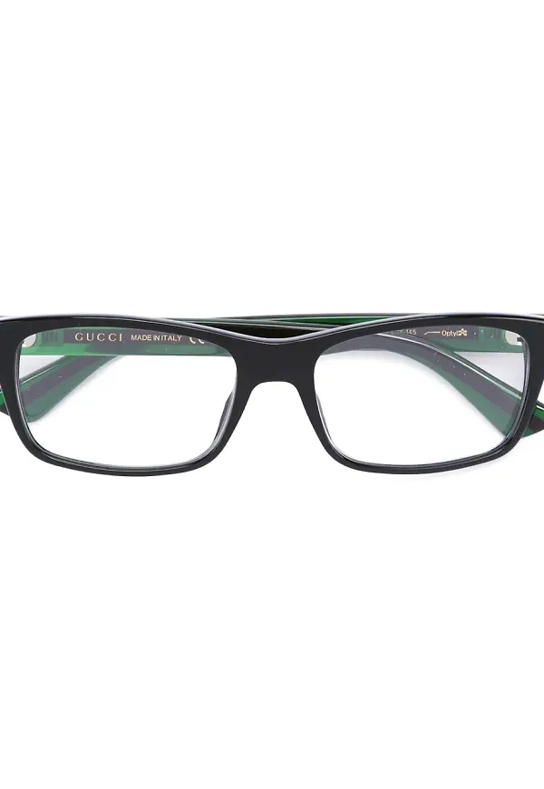 Gucci Eyewear fyrkantiga glasögon - Svart