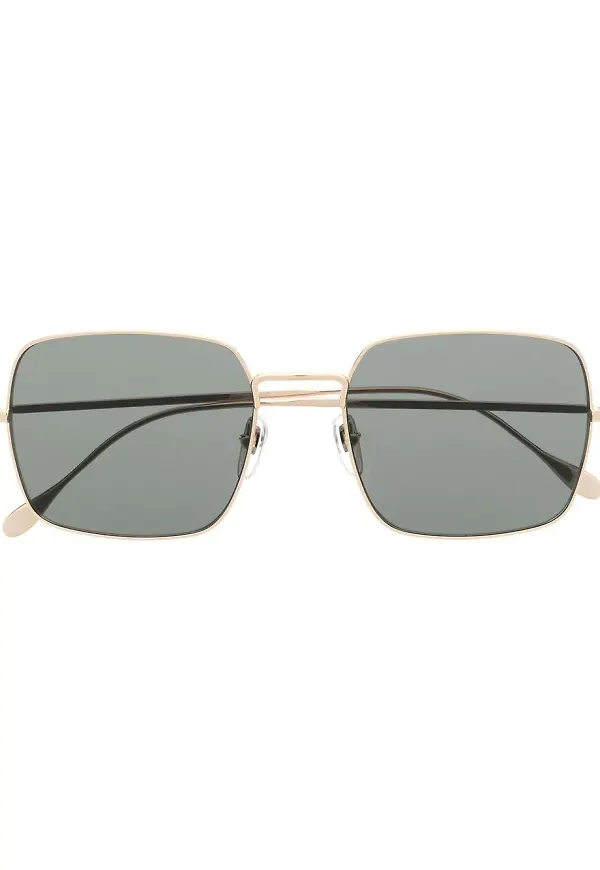 Gucci Eyewear fyrkantiga glasögon med graverad logotyp - Guldfärgad