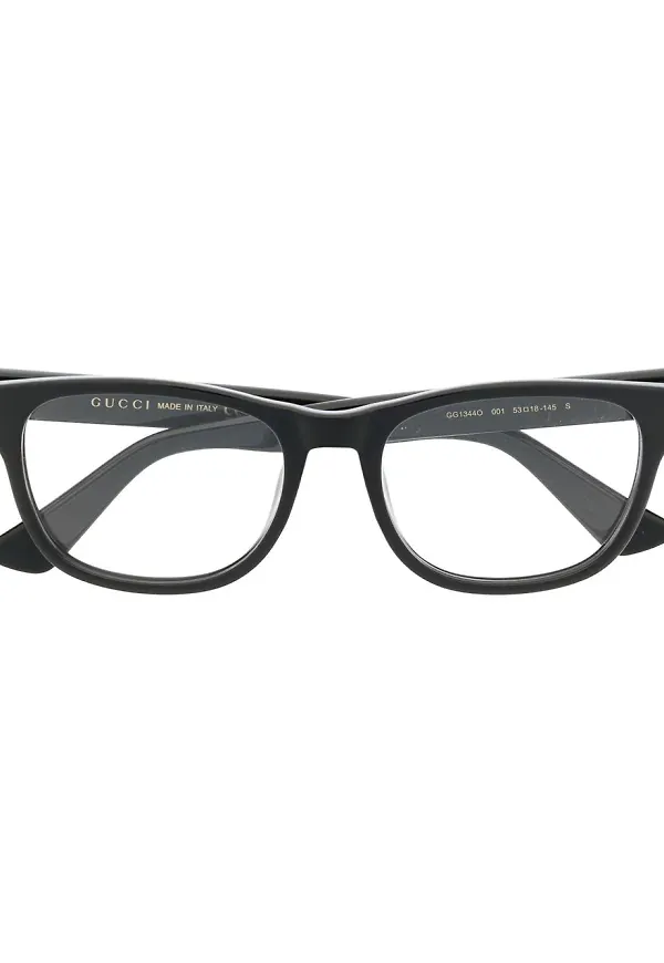 Gucci Eyewear fyrkantiga glasögon med logotyp - Svart