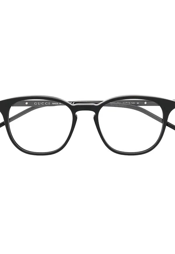 Gucci Eyewear fyrkantiga glasögon med logotyp - Svart