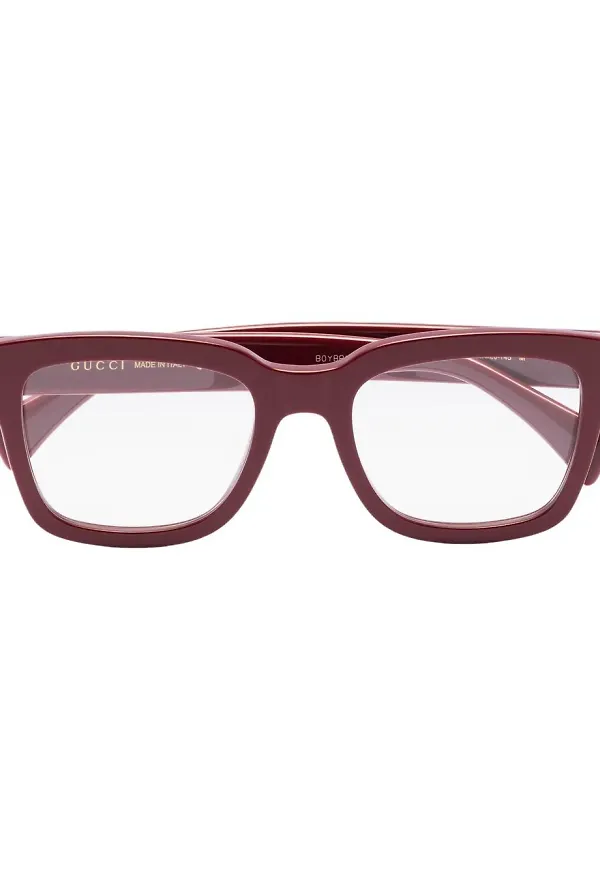 Gucci Eyewear fyrkantiga glasögon och logotyp - Neutral