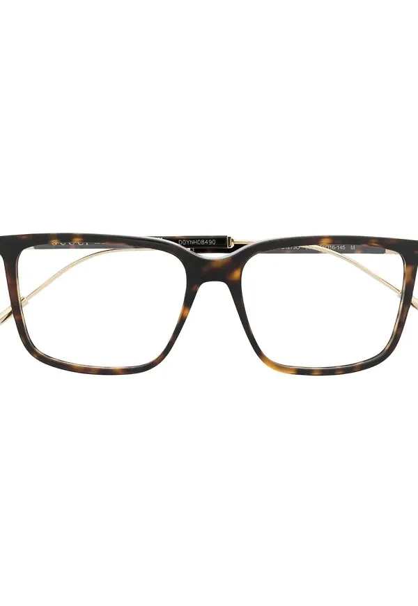 Gucci Eyewear fyrkantiga optiska glasögon - Brun