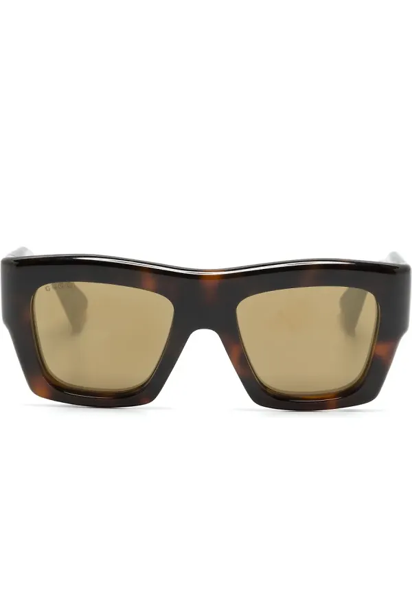 Gucci Eyewear fyrkantiga solglasögon - Brun