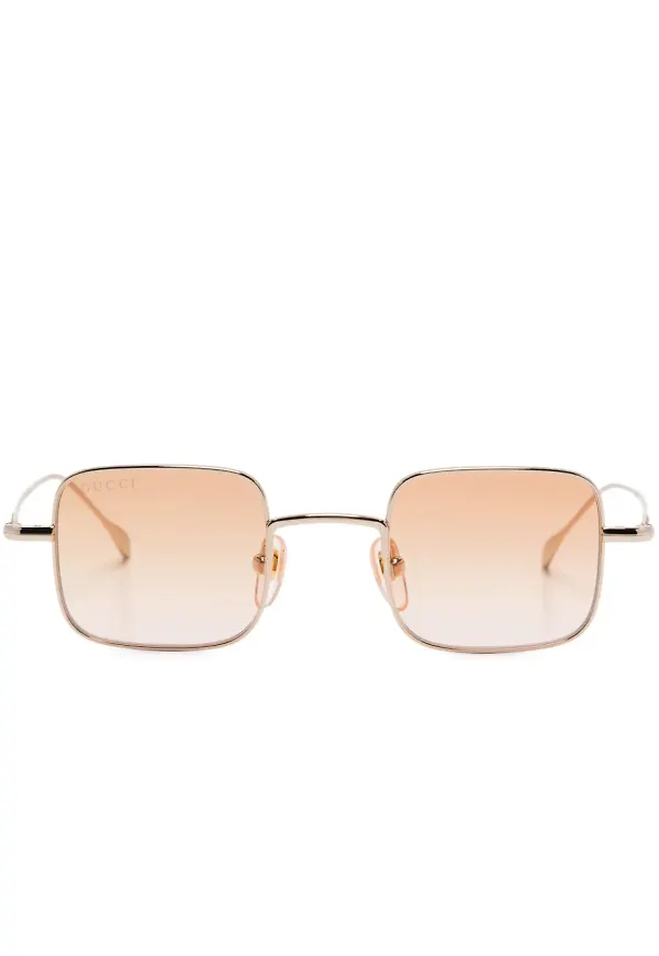 Gucci Eyewear fyrkantiga solglasögon - Guldfärgad
