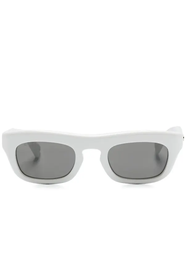 Gucci Eyewear fyrkantiga solglasögon - Vit