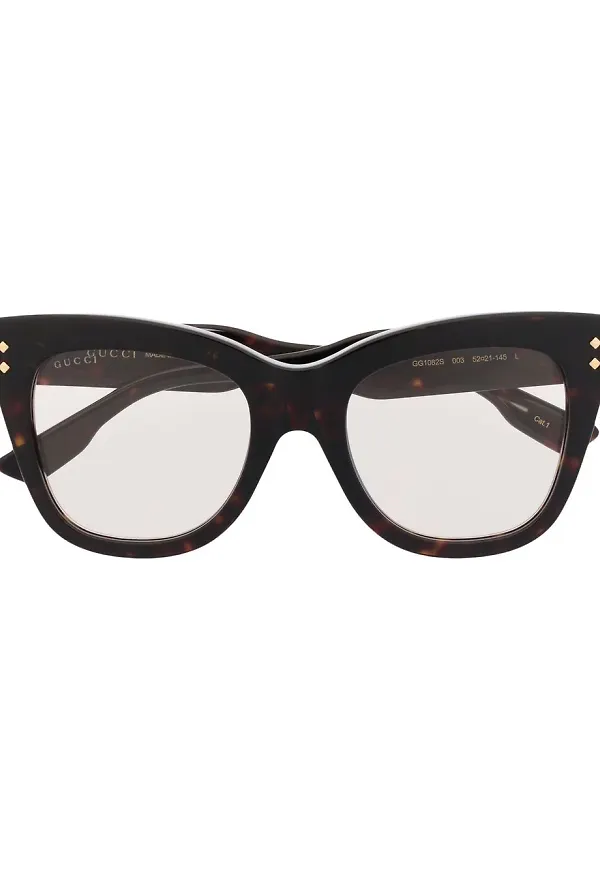 Gucci Eyewear fyrkantiga solglasögon - Brun