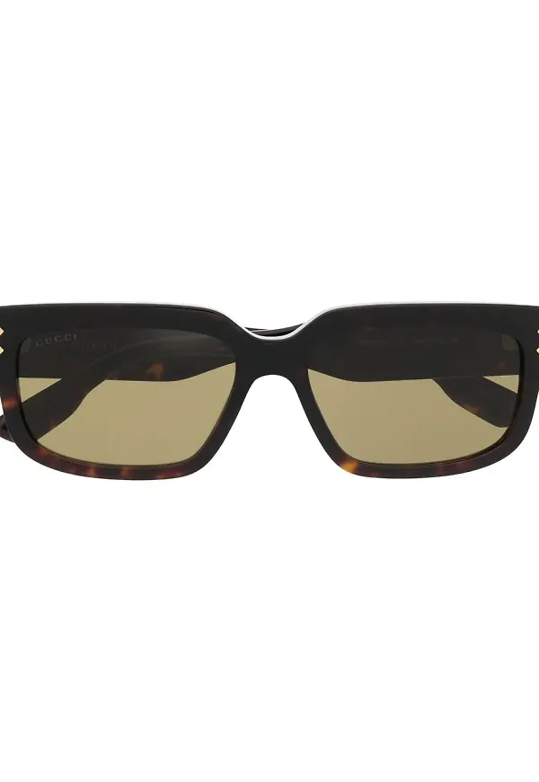 Gucci Eyewear fyrkantiga solglasögon - Brun