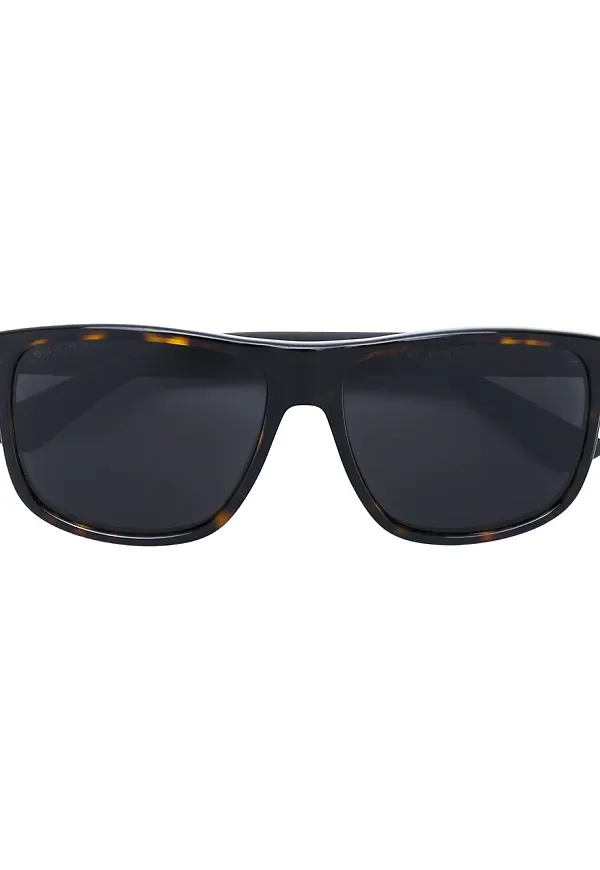 Gucci Eyewear fyrkantiga solglasögon - Brun