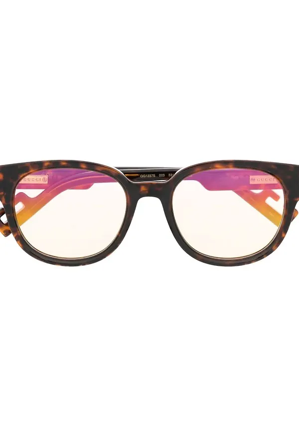 Gucci Eyewear fyrkantiga solglasögon - Brun
