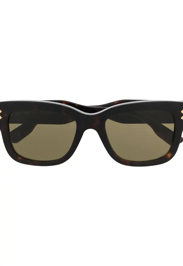 Gucci Eyewear fyrkantiga solglasögon - Brun