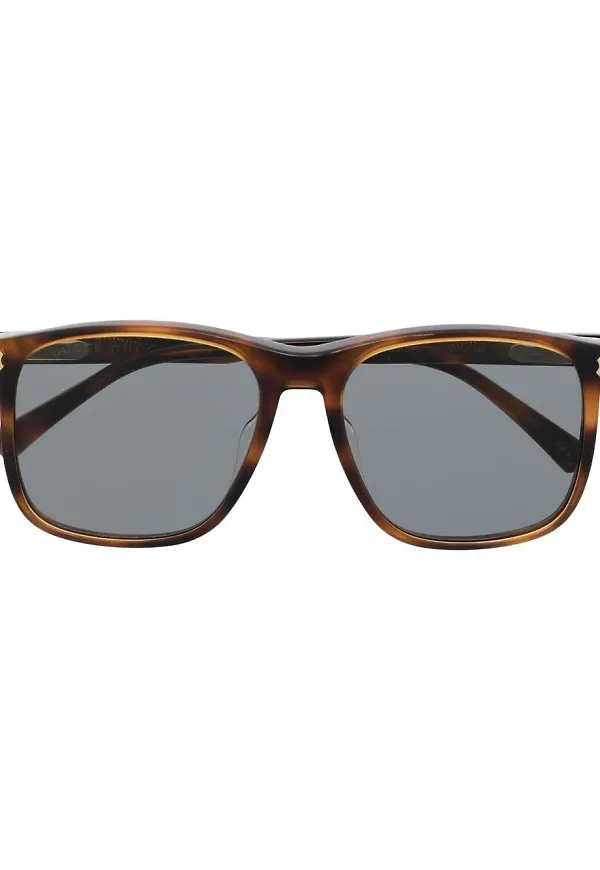 Gucci Eyewear fyrkantiga solglasögon - Brun