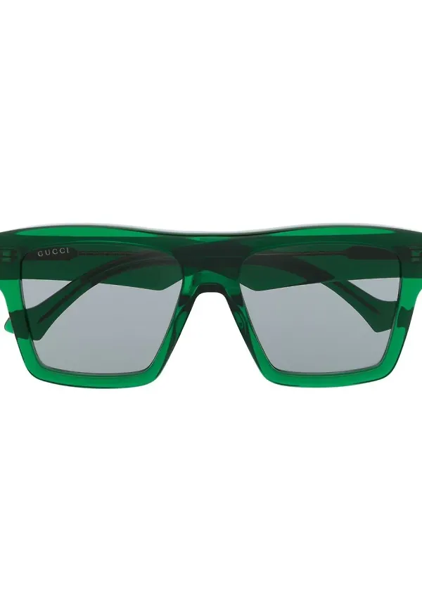 Gucci Eyewear fyrkantiga solglasögon - Grön