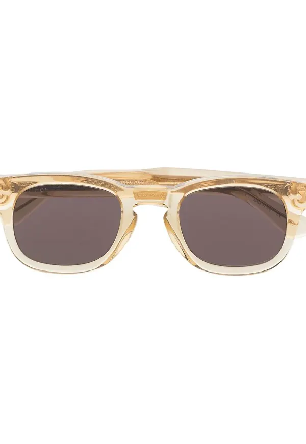 Gucci Eyewear fyrkantiga solglasögon - Gul