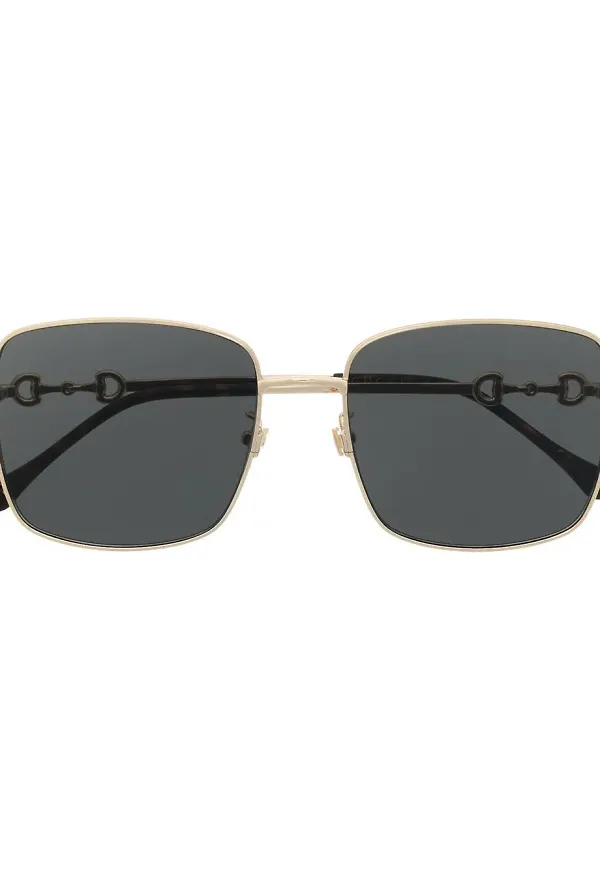 Gucci Eyewear fyrkantiga solglasögon - Guldfärgad