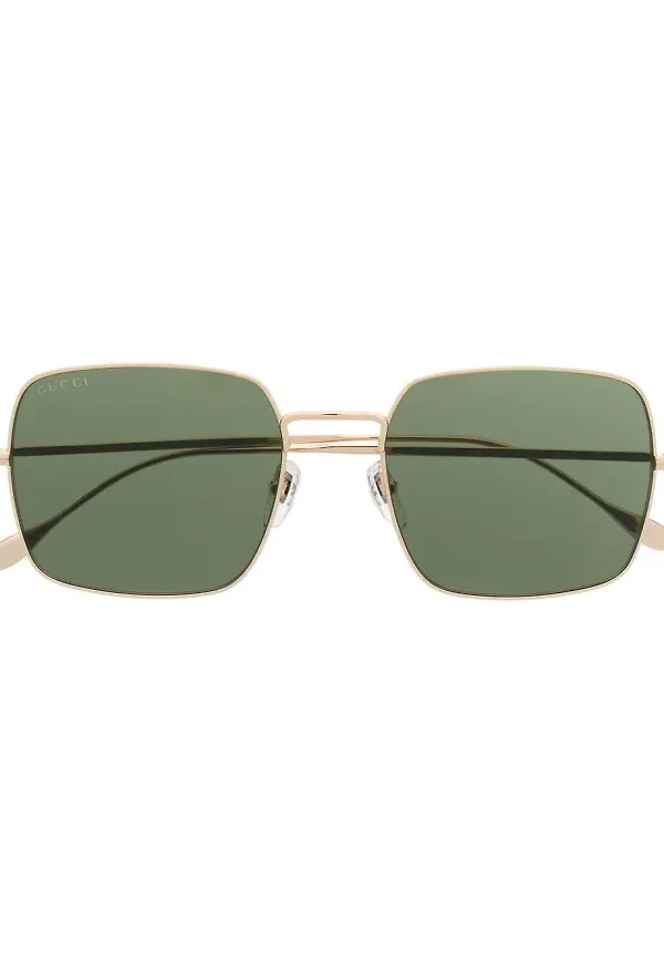 Gucci Eyewear fyrkantiga solglasögon - Guldfärgad