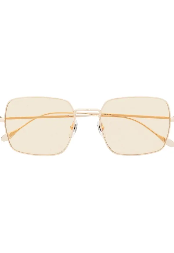 Gucci Eyewear fyrkantiga solglasögon - Guldfärgad