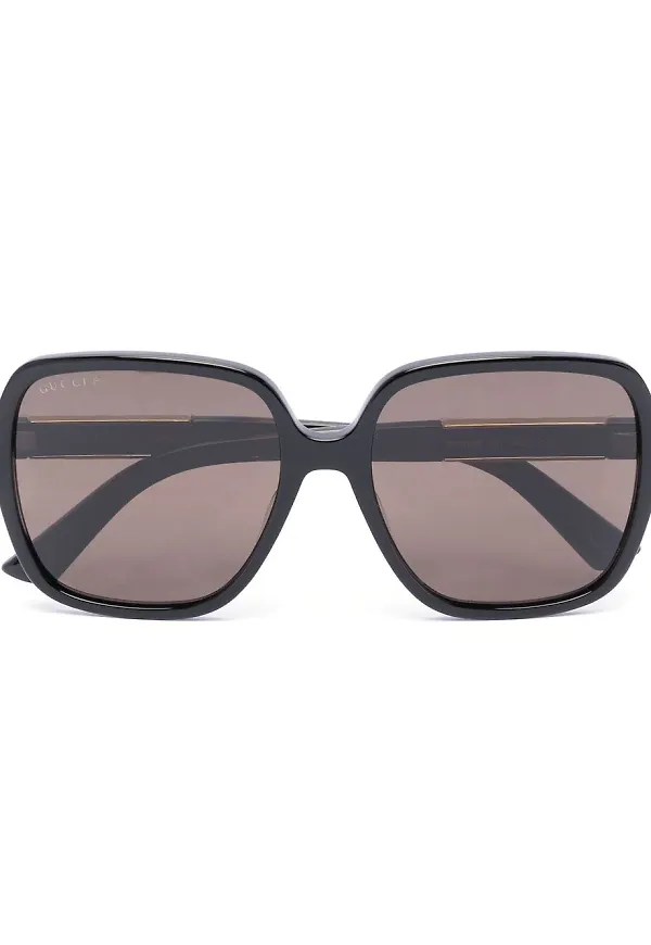 Gucci Eyewear fyrkantiga solglasögon - Svart