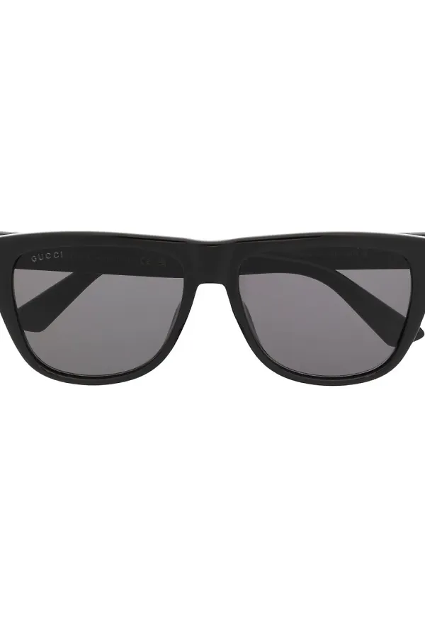 Gucci Eyewear fyrkantiga solglasögon - Svart