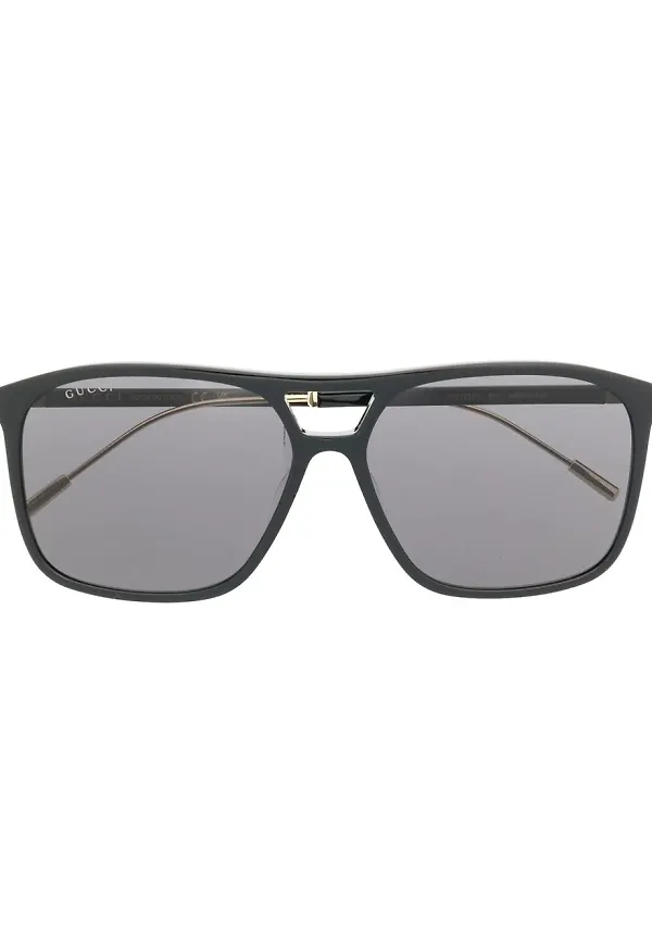 Gucci Eyewear fyrkantiga solglasögon - Svart
