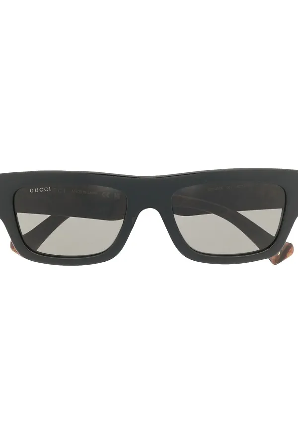 Gucci Eyewear fyrkantiga solglasögon - Svart