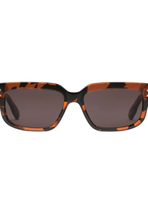 Gucci Eyewear fyrkantiga tonade solglasögon - Brun