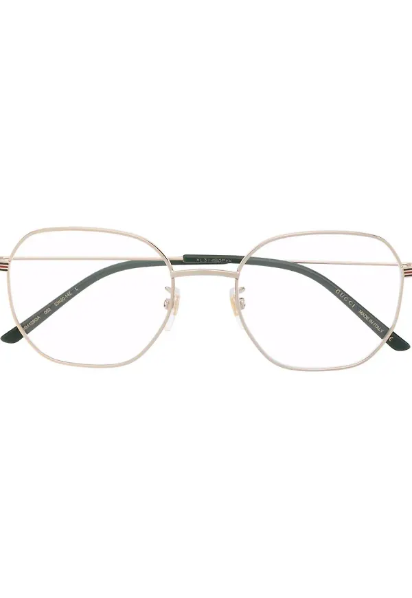Gucci Eyewear GG1125O runda glasögon - Guldfärgad