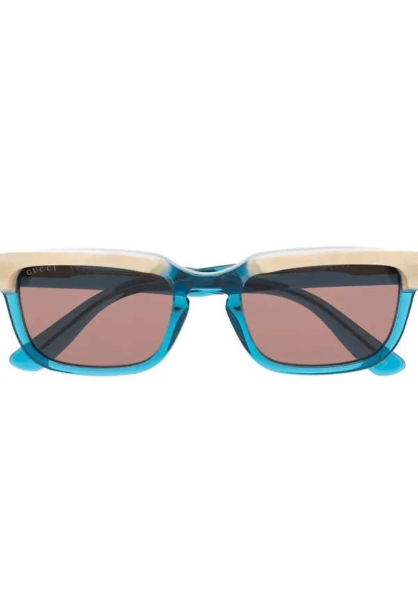 Gucci Eyewear GG1166S rektangulära solglasögon - Blå
