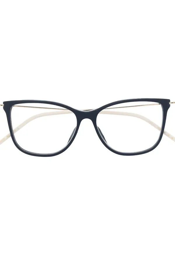 Gucci Eyewear glasögon med logotypplakett - Blå