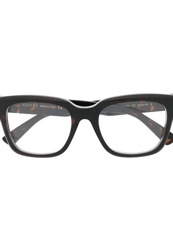 Gucci Eyewear optiska fyrkantiga glasögon - Brun