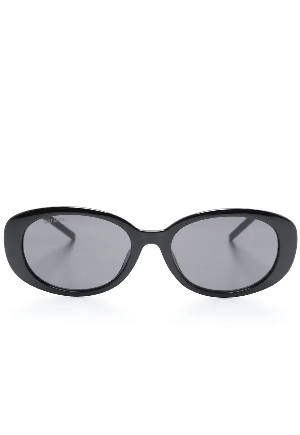 Gucci Eyewear ovala solglasögon - Svart