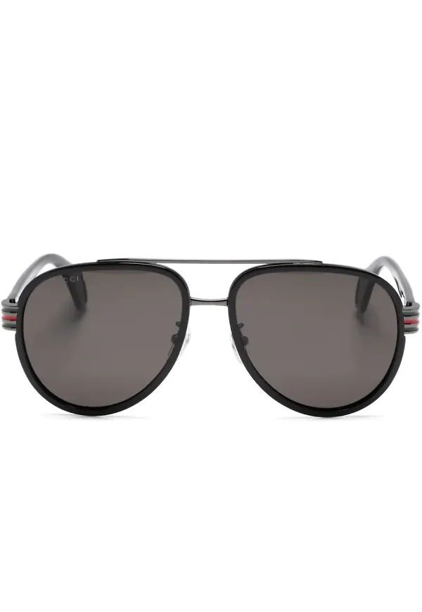 Gucci Eyewear pilotsolglasögon - Svart
