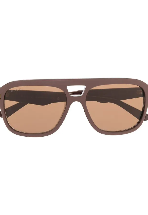 Gucci Eyewear pilotsolglasögon - Brun